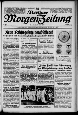 Berliner Morgen-Zeitung vom 20.03.1937