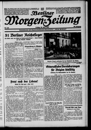 Berliner Morgen-Zeitung vom 30.04.1937