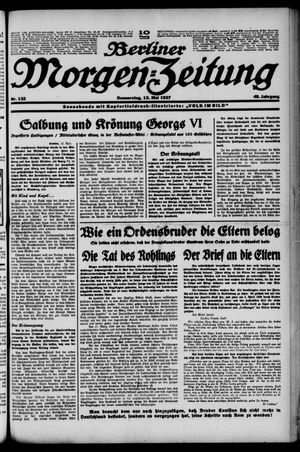Berliner Morgen-Zeitung vom 13.05.1937
