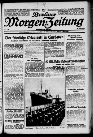 Berliner Morgen-Zeitung on May 22, 1937