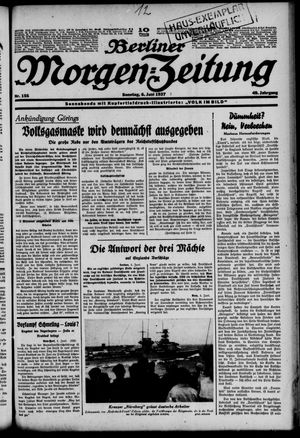 Berliner Morgen-Zeitung on Jun 6, 1937