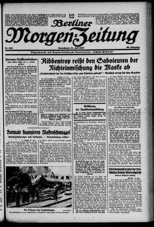Berliner Morgen-Zeitung vom 31.07.1937