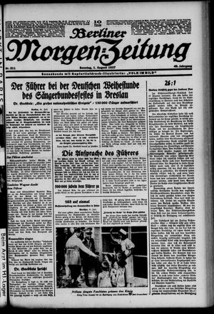 Berliner Morgen-Zeitung vom 01.08.1937