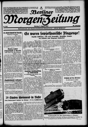 Berliner Morgen-Zeitung vom 09.08.1937