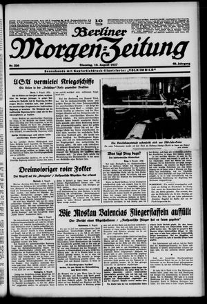 Berliner Morgen-Zeitung vom 10.08.1937