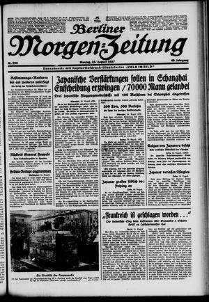 Berliner Morgen-Zeitung vom 23.08.1937