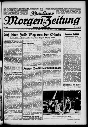 Berliner Morgen-Zeitung vom 19.09.1937