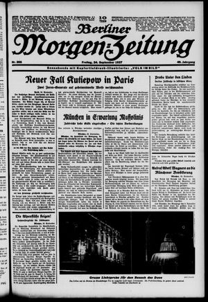 Berliner Morgen-Zeitung vom 24.09.1937