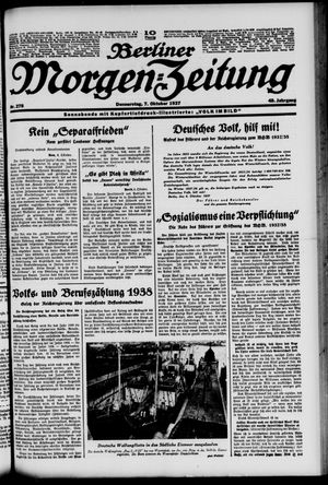 Berliner Morgen-Zeitung vom 07.10.1937