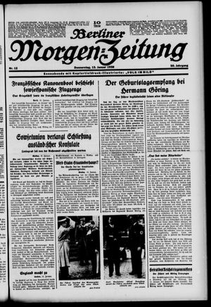 Berliner Morgen-Zeitung vom 13.01.1938