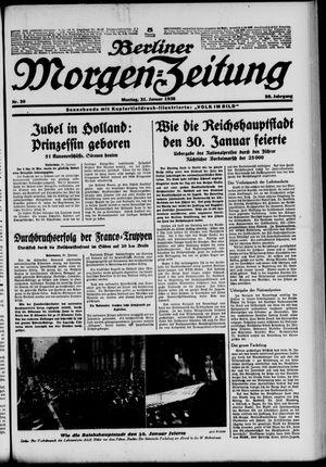 Berliner Morgen-Zeitung vom 31.01.1938