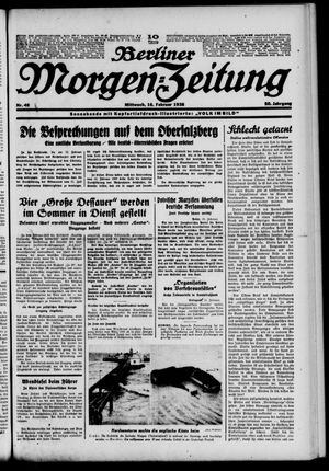 Berliner Morgen-Zeitung vom 16.02.1938