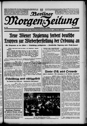 Berliner Morgen-Zeitung vom 12.03.1938
