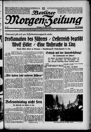 Berliner Morgen-Zeitung vom 13.03.1938