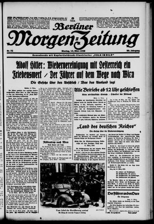 Berliner Morgen-Zeitung vom 14.03.1938