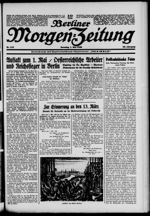 Berliner Morgen-Zeitung on May 1, 1938