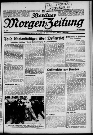 Berliner Morgen-Zeitung vom 29.06.1938