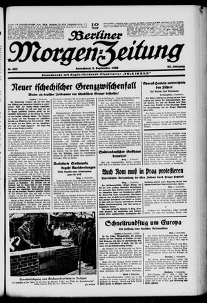 Berliner Morgen-Zeitung vom 03.09.1938