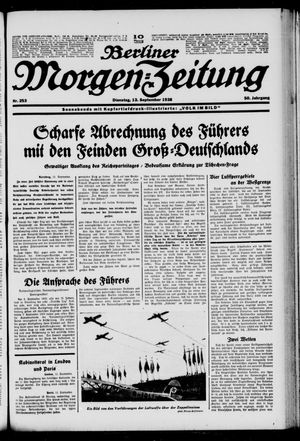 Berliner Morgen-Zeitung vom 13.09.1938