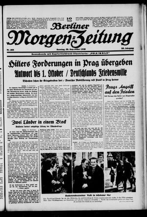 Berliner Morgen-Zeitung vom 25.09.1938