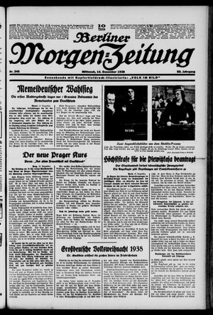 Berliner Morgen-Zeitung vom 14.12.1938