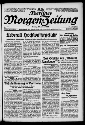 Berliner Morgen-Zeitung on Jan 20, 1939