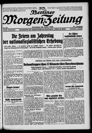 Berliner Morgen-Zeitung vom 28.01.1939