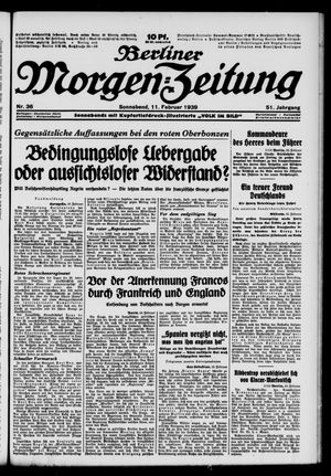 Berliner Morgen-Zeitung on Feb 11, 1939