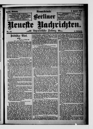 Berliner Neueste Nachrichten on Jan 9, 1889