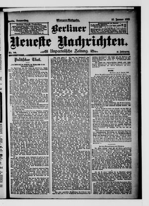 Berliner neueste Nachrichten vom 10.01.1889