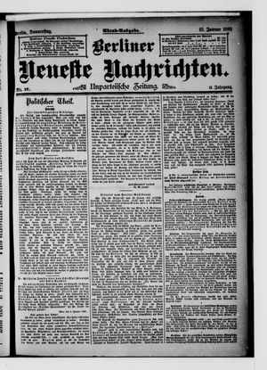 Berliner neueste Nachrichten vom 10.01.1889