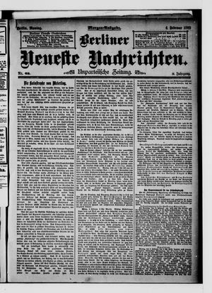 Berliner neueste Nachrichten vom 04.02.1889