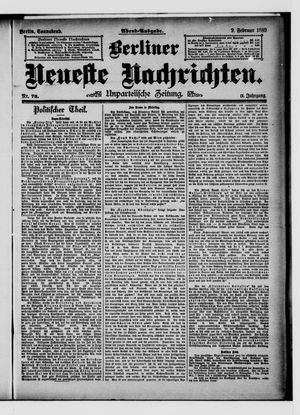 Berliner neueste Nachrichten on Feb 9, 1889
