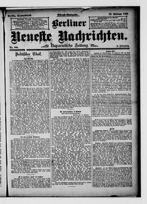 Berliner neueste Nachrichten vom 23.02.1889