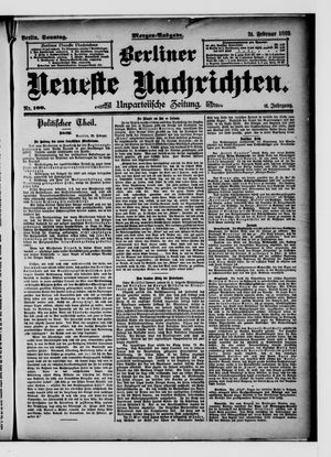 Berliner Neueste Nachrichten on Feb 24, 1889
