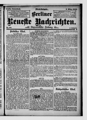 Berliner neueste Nachrichten on Mar 2, 1889