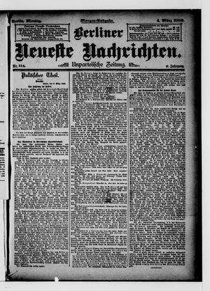 Berliner neueste Nachrichten vom 04.03.1889