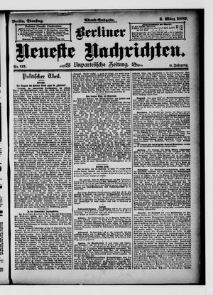 Berliner neueste Nachrichten on Mar 5, 1889