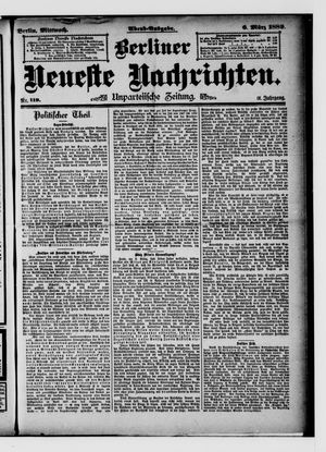 Berliner Neueste Nachrichten on Mar 6, 1889