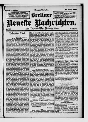 Berliner neueste Nachrichten vom 12.03.1889