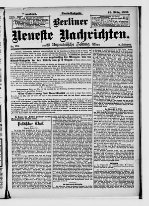 Berliner neueste Nachrichten on Mar 16, 1889