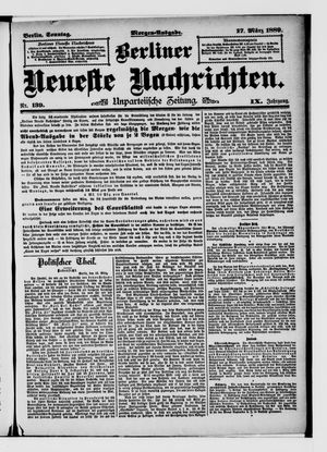 Berliner Neueste Nachrichten vom 17.03.1889