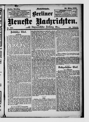 Berliner neueste Nachrichten vom 26.03.1889