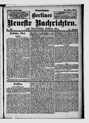 Berliner Neueste Nachrichten vom 28.03.1889