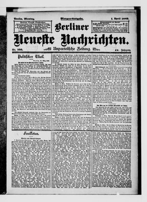 Berliner neueste Nachrichten vom 01.04.1889