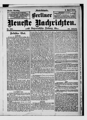 Berliner neueste Nachrichten vom 02.04.1889