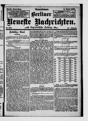 Berliner neueste Nachrichten vom 11.04.1889