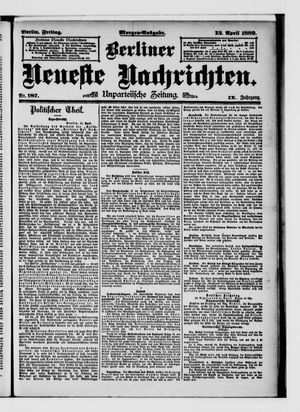 Berliner neueste Nachrichten vom 12.04.1889