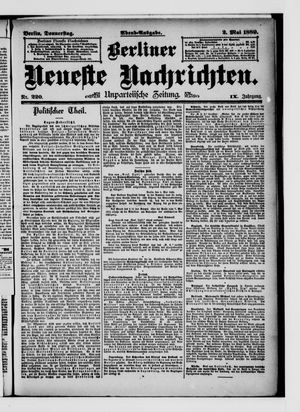 Berliner neueste Nachrichten vom 02.05.1889