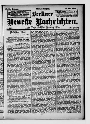Berliner Neueste Nachrichten on May 5, 1889